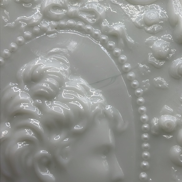 Vintage Fostoria Jenny Lind cameo vanity trinket tray - Picture 5 of 8